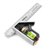 Arrow Combination Square, 6-Inch Combo Square with Stainless Steel Ruler,