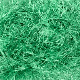JubileeYarn Feather Whimsy Eyelash Yarn - 50g/Skein Fine Polyester Fur - Shamrock Green - 6 Skeins