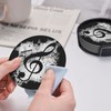Niukom 6 Pcs Music Note Leather Coasters for Drinks with