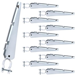 shengyi Barbed Wire Arm Extend for 1-3/8inch Hot-Dip Galvanized Steel Cornered Barbwire Extensions Chain Link Fence All Bolts Included Top Rail (10 pcs) silvery shengyi011