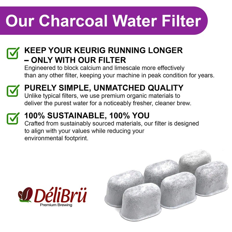 Keurig Filter Replacement, 6Pack KEURIG Compatible Water Filter Cartridges by