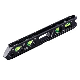 BETHEL Torpedo Level, Magnetic Conduit Level with 4 Vials, V-Groove and Magnet Track,Aluminum Alloy Construction, High Viz Black (9 inch)