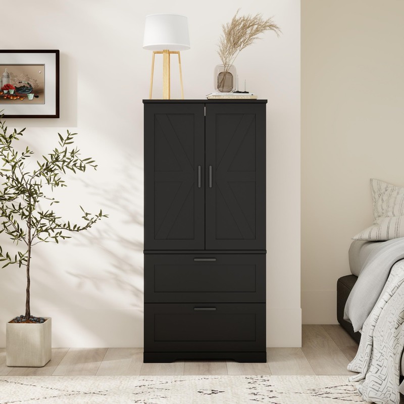 2 Door Tall Kitchen Pantry Storage, Collection Food Free Standing