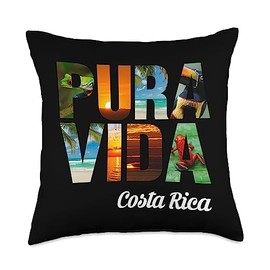 Pura Vida Costa Rica Throw Pillow