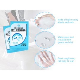 Hitopin Disposable Waterproof Toilet Seat Cover, Pack of 50 Toilet Pads, Disposable Toilet Seat Cover, Disposable Toilet Seat Cover, for Hotel Outdoor Travel