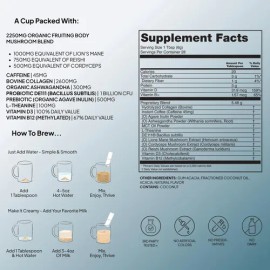 Atlas Superblend Café De Hongos Con Colágeno Y Probióticos                                                                                            