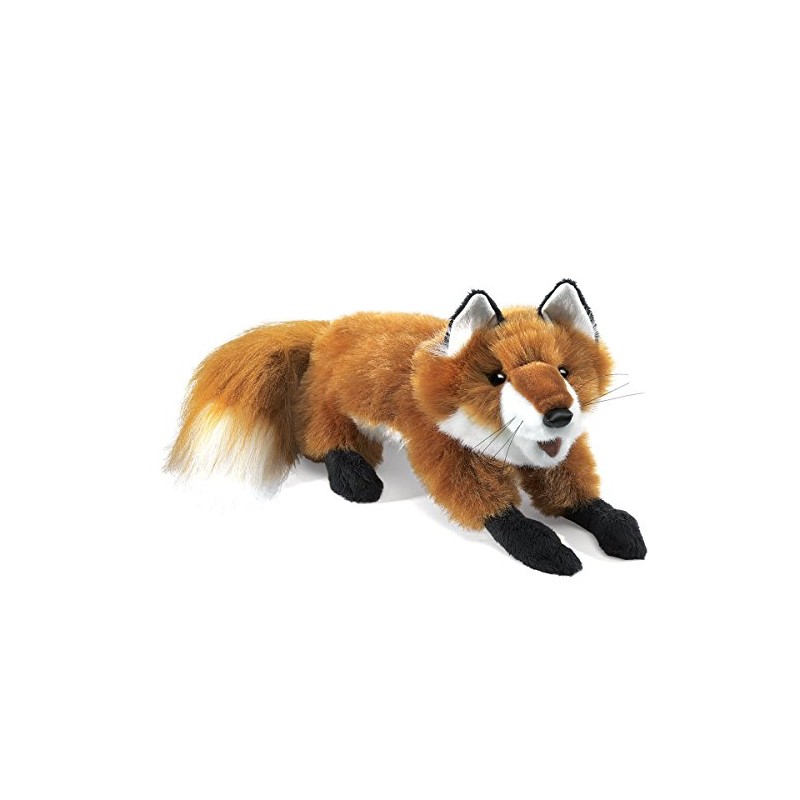Folkmanis Small Red Fox Hand Puppet, Red, White, Black