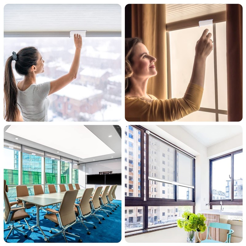 4 PCS Roller Window Shades Window Shade Clear Plastic Hem