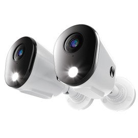 Night Owl Add On Wired 4K HD Indoor/Outdoor Deterrence Cameras with 2-Way Audio (2-Pack) (Requires Compatible DVR - Sold Separately) (2 Camera)