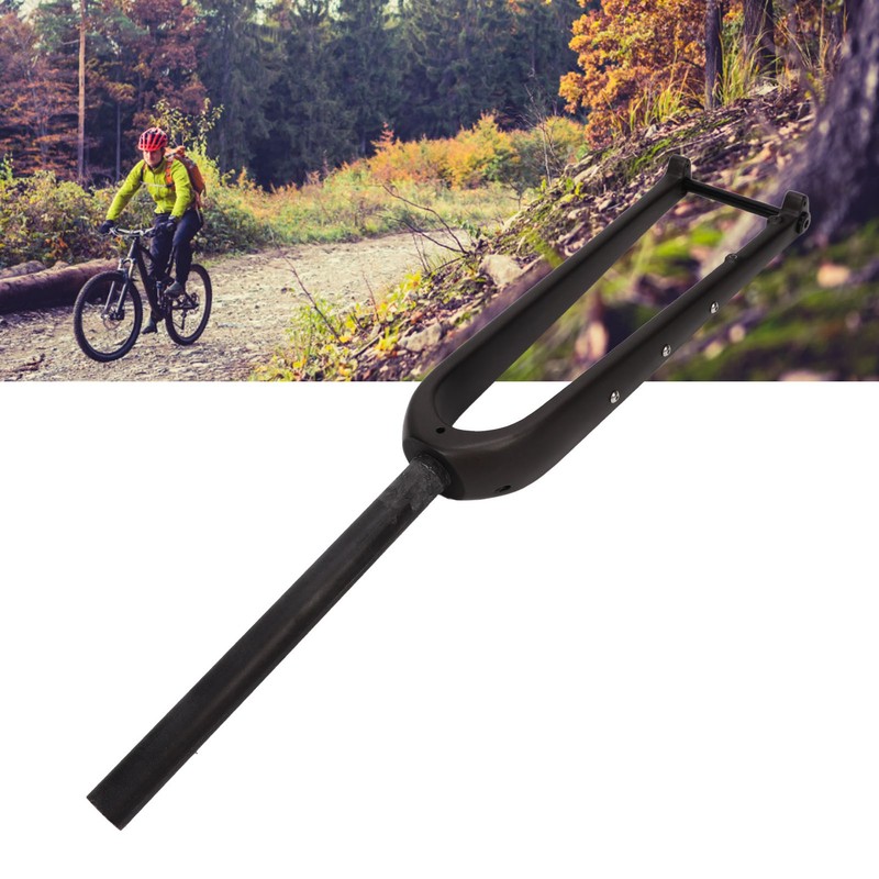 Bike Front Fork Carbon Fiber 100mm Opening Matte Straight Tube