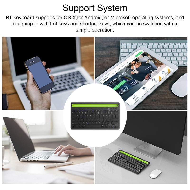 Card Slot Wireless Keyboard 78 Keys Dual Channel Sensitive Light