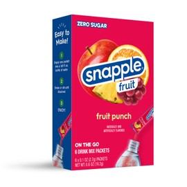 Snapple Fruit Punch Powder Drink Mix - 12 Boxes of 6 Powder Sticks, 72 Sticks total | Zero Sugar | On-the-Go Hydration for Refreshing Beverages