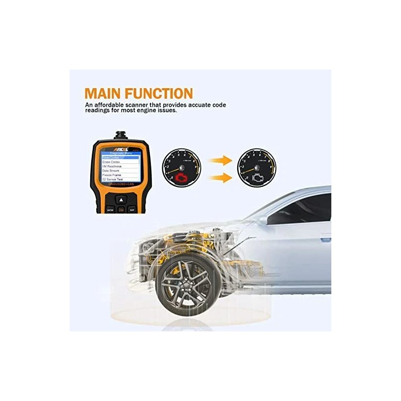 ANCEL AD410 Check Engine Fault OBD2 Diagnostic Scan Tool Automotive