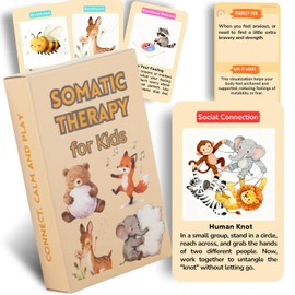 Tarjetas de terapia somática para niños, 52 actividades de atención plena y regulación emocional para calma, enfoque, habilidades de afrontamiento, herramientas de aprendizaje social emocional para