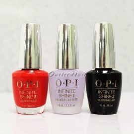 OPI Infinite Shine Set: CHOOSE 1 Color + Prime Base + Gloss Top Coat 0.5 oz Kit
