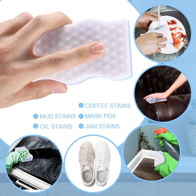 SiliFine 60 Pack Magic Extra Durable Sponge Eraser 3 Layer