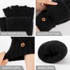 Bodvera Winter Fingerless Gloves Mittens for Women Warm Knitted Gloves