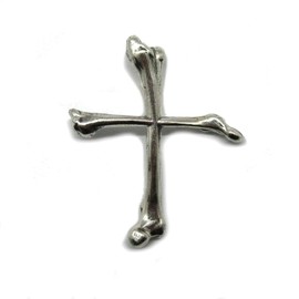 Sterling silber anhänger solide 925 Knochen Kreuz PE001326 Empress