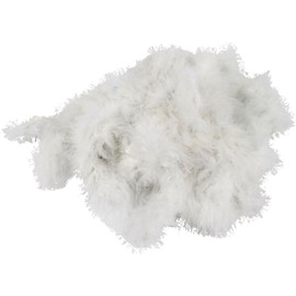 1 boa di piume, 20-30 mm di larghezza, bianco, 10 m
