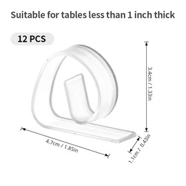 BJGZ-HC Plastic Tablecloth Clips Windproof Table Cover Clamps - Secure Fit Holders for Indoor Outdoor Parties, Weddings, Camping Picnics, Christmas Home Decor (4, Transparent)
