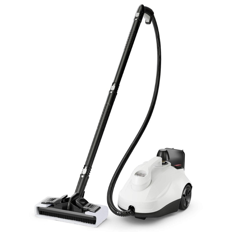 Costway 1800W Multi-Purpose Steam Cleaner with Trigger Lock Wheels &