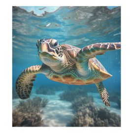 senya Dishwasher Magnet Cover Panel for The Front Sea Turtle Relaxing Dish Washer Door Sticker