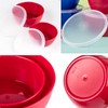 ATRDTO Small Classic Plastic Prep Bowls with Lids, Set of