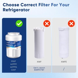 PUREPLUS PRO Refrigerator Water Filter Replacement for HDX FMG-1, PL-100, WFC1201, PC75009, RWF1060, RWF0600A, 469991 Refrigerator Cartridge, NSF/ANSI 53&42 Certified, 1Pack