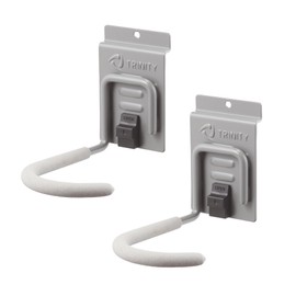 TRINITY Heavy Duty Slatwall Bike Storage Hooks with Spring-Lock, Gray, 2-Pack