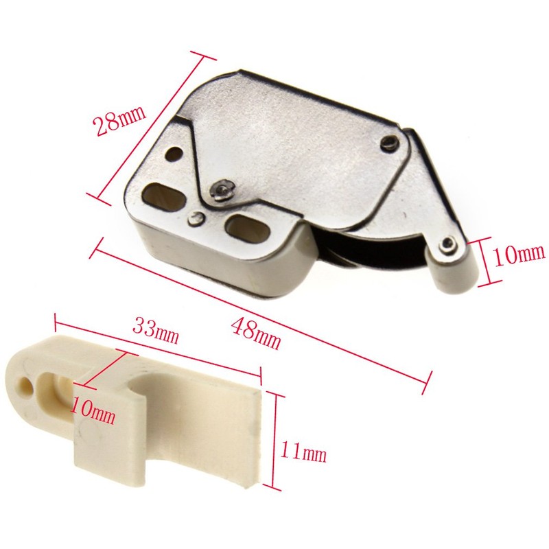 2pcs Push to Open Touch Release Lock Spring Loaded Mini