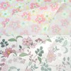 Qililandiy Pink Floral Cotton Fat Quarters Quilting Fabric, 7 Pieces,