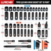 LLNDEI 3/8 inch Drive 12 Point Socket Set 71 Piece,SAE(5/16-3/4")