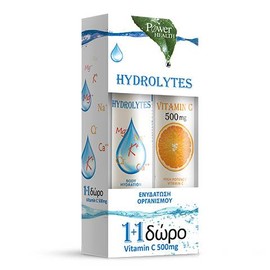 POWER OF NATURE HYDROLYTES STEVIA 20EFFERVESCENT TABLETS + VITAMIN C 500MG 20EFFERVESCENT TABLETS