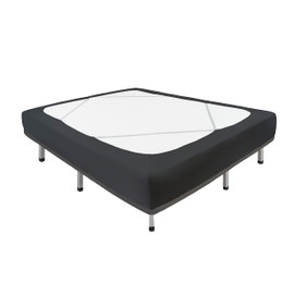 Biscaynebay Decorative Box Spring Cover Twin & Twin XL Size, Black Luxurious Jersey Knitting Stretchy Wrap Around 4 Sides Bed Skirt for Home/Hotels, Easy Fit Wrinkle Free Machine Washable