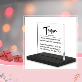 Team Gifts for Employees Team Definition Sign Funny Office Desk Decor Sign Appreciation Gifts Inspiration Work Gifts Thank You Gifts for Coworkers Women Team Definition Teamwork Sign-DX38