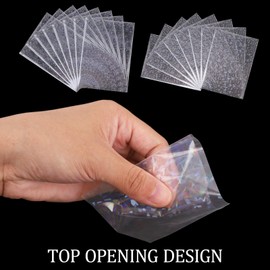 VZYUVY 300PCS Kpop Photocard Sleeves, 65x90mm Transparent Holographic Card Sleeves