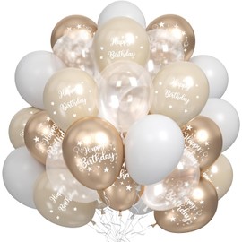 Jwssor Sand White Balloons,20pcs Birthday Balloons,12inch White Balloons,Clear Birthday Balloons for Birthday Party Baby Shower