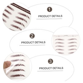 MERRYHAPY Essential Makeup Tool 6pcs Waterproof Temporary Brow Natural False Eyebrows Stickers for Women