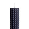 Creative Co-Op Hobnail Taper Candles in Box, Navy Blue, Set
