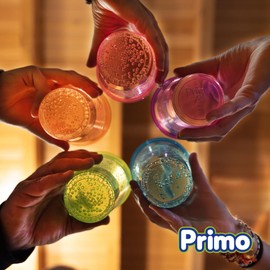 PRIMO Vaso Neon 16 oz | 20 Vasos Desechables para Fiesta colores Neon | Vasos brillantes 470ml Fiesta Neón (AZUL AQUA)