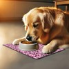 Lunarable Feminine Pet Mat for Food and Water, Big Vivid