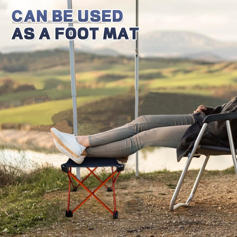 LIFEWITHCAMP Lightweight Camping Stool 7075 Aluminum Small Folding Camping Portable