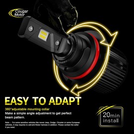 Cougar Motor 9007 Auxiliary Fog Bulb, Off-Road DRL Pack of 2