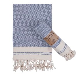 Evelynen - Juego de 2 toallas de mano turcas para baño y cocina, toallas de mano bohemias con bucles para colgar, para cara, té, plato, cocina y baño,