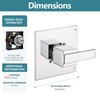 Replacement for Delta 1300/1400 & 13/14 Series Square Shower Trim