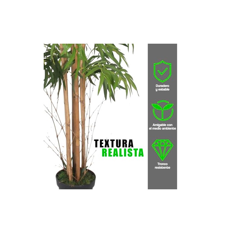 VANLIG Planta Artificial Bamboo de 1.5mts Incluye Maceta para Interiores