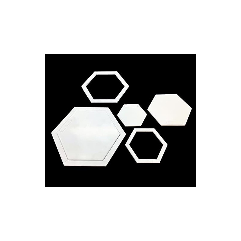 Linic Products UK Made Patchwork Templates, Set C: 6 Hexagonal
