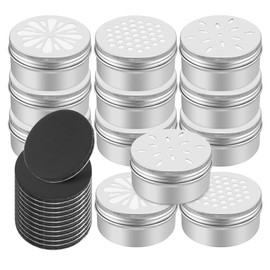 SUPVOX 12 Pack Dog Scent Training Tins with Magnetic Dots, Aluminum Storage Cans for Pet Scent Work, 2.68 X 2.68 X 1.38 Inches