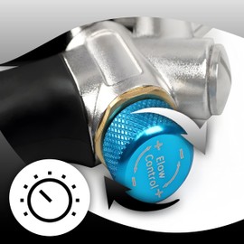 Retoo Air Flow Control Blow Gun 110mm Compressed Air Gun with 3 Nozzles: Venturi, Point Nozzle, Long Nozzle, Heavy Duty Metal Body for Workshop, Industry, Precise Dirt Removal