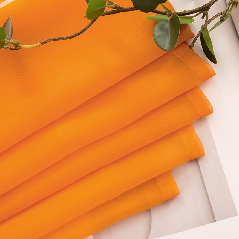 MIULEE Fall Half Window Sheer Curtains Rod Pocket Semitranslucent Voile